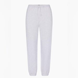 SKIMS COTTON FLEECE JOGGERS SWEATPANTS LIGHT HEATHER GREY S